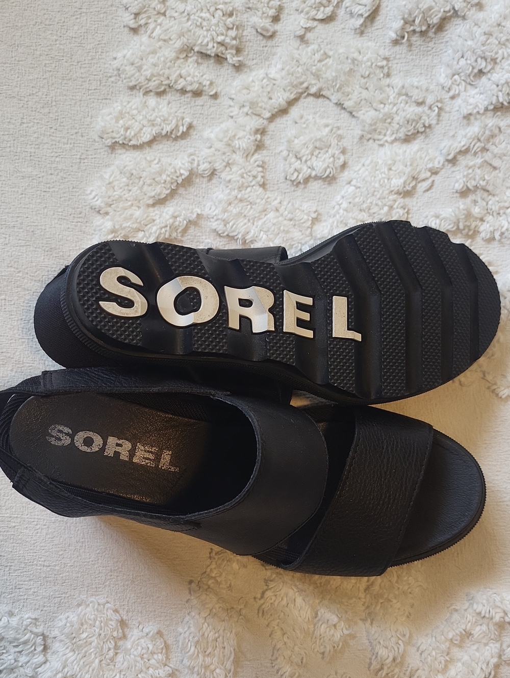 Sorel Black Women's Open-Toe Slingback Sandals Size 8 - Picture 6 of 7